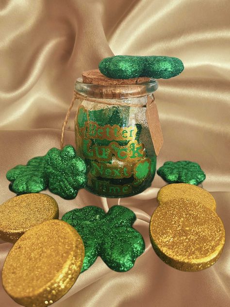 Gift From Leprechaun, Magic Leprechaun Rocks, Leprechaun Gold Coins Free Printable, Leprechaun Gift, Gold Jewelry For St. Patrick's Day Gift, Leprechaun Gold, Mini Glass Jars, Leprechaun Trap, Blank Tags