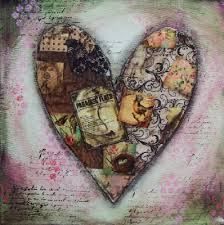 Blessing For The Brokenhearted – thelifeididntchoose Epiphany Crafts, Altered Canvas, Hearts And Flowers, Tableau Art, Mixed Media Projects, Mixed Media Art Journaling, Art Journal Pages, Heart Art, Mixed Media Canvas