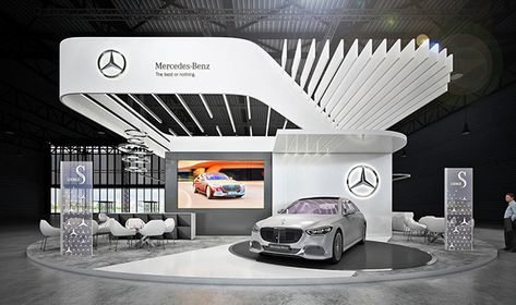 Mercedes Showroom, Car Showroom Interior, Booth Design Exhibition, Car Showroom Design, Exhibition Stall Design, Retail Interior Design, Showroom Interior Design, Kiosk Design, Wardrobe Design Bedroom