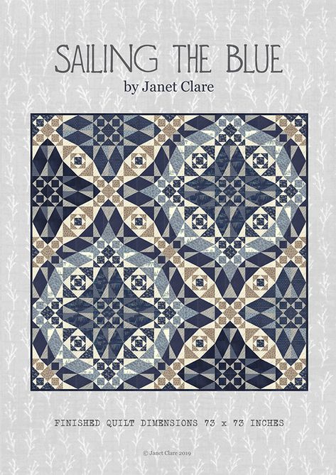 Sailing The Blue - 635292492495 Storm At Sea Quilt Ideas, Quirky Quilts, Blue Quilt Patterns, Storm At Sea Quilt, Sea Quilt, Two Color Quilts, Blue Quilt, Scrappy Quilt Patterns, Quilting Notions