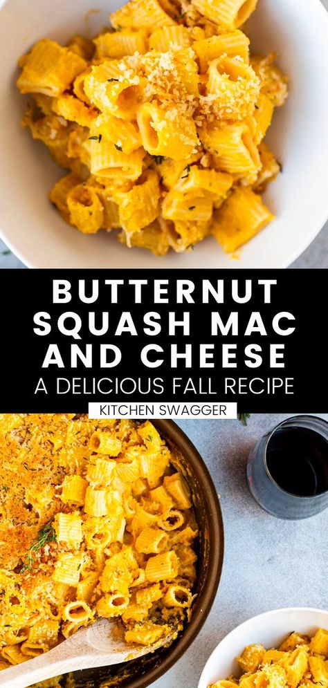 Mac and cheese is a classic dish that everyone loves, but it's usually not the healthiest option. This recipe for butternut squash mac and cheese uses pureed butternut squash to add flavor and nutrition, while still keeping the creamy texture we all love. It's perfect for fall or the holiday season! Butternut Squash Mac And Cheese Recipe, Recipe For Butternut Squash, Butternut Squash Recipes Pasta, Squash Mac And Cheese, Summer Vegetarian Recipes, Butternut Recipes, Butternut Squash Mac, Butternut Squash Mac And Cheese, Creamy Butternut Squash