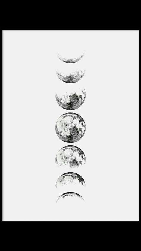 Tattoos Moon Phases, Moonphase Tattoo, Tattoo Designs Moon, Moon Cycle Tattoo, Tattoos Moon, Underboob Tattoo Designs, Tattoos Cute, Moon Phases Tattoo, Fern Tattoo