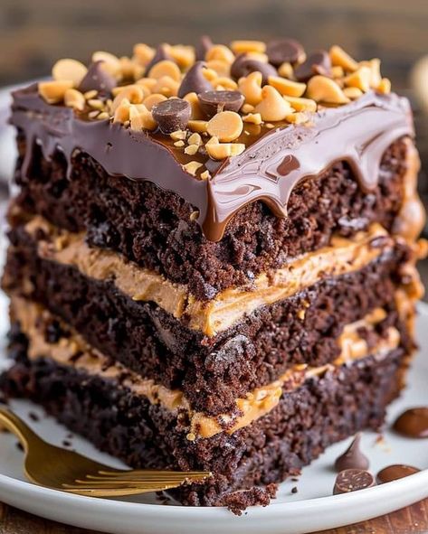 Optimal Recipes, Ooey Gooey Cake, Gooey Cake, Chocolate Peanut Butter Cake, Gooey Butter Cake, Easy Chocolate Cake, Peanut Butter Cake, Peanut Butter Filling, Refreshing Desserts