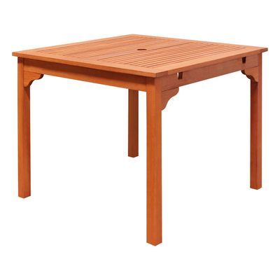 This table is made from FSC High Density Eucalyptus which is grown in 100% well managed forests in Brazil. It's renowned for its excellent resistance to every day wear and tear. It is extremely durable and tightly grained to produce a desirable density. Wood Stacking, Wooden Patios, Metal Dining Table, Wood Patio, Table Extensible, Patio Dining Table, Square Dining Tables, Natural Wood Finish, Outdoor Wood