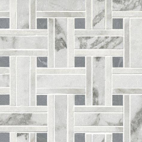 681623 (1100×1100) Basketweave Tile Floor, Artisan Stone Tile, Colonial Bathroom, Basket Weave Tile, White Tile Backsplash, Shower Floor Tile, Black And White Tiles, The Tile Shop, Tile Inspiration