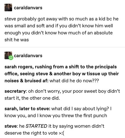 Captain America Headcanon, Steve Rogers Headcanon, Steve Rogers And Natasha Romanoff, Avengers Fan Art, Marvel Headcanon, Funny Marvel, Funny Marvel Memes, Dc Memes, Avengers Memes