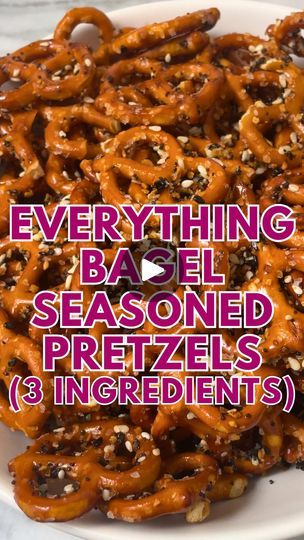 Baked Seasoned Pretzels, Everything Bagel Seasoning Pretzels, Pretzel Seasoning Recipes, Pretzel Bagel, Everything Pretzel, Take 5 Pretzel Bites, Seasoned Pretzels With Popcorn Oil, Carolina Spiced Pretzels 12 Tomatoes, Pretzel Snack Recipes