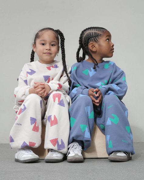 Matching sets for matching friends 😍😍 Sweetest duo Heir and Zaiyah by @herecitosmom Matching Friends, Stripy Tops, Kidswear Trends, Milk Teeth, Kids Street Style, Korean Kids, Kids Streetwear, The Duo, Korean Brands