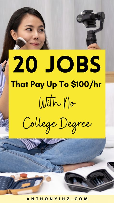 20 Jobs That Pay Up To $100/hr Jobs For Women No Degree, High Paying Online Jobs, High Paying Remote Jobs, Etsy Dropshipping, Online Job Ideas, Job Hacks, Typing Jobs From Home, Online Jobs For Moms, Unique Jobs