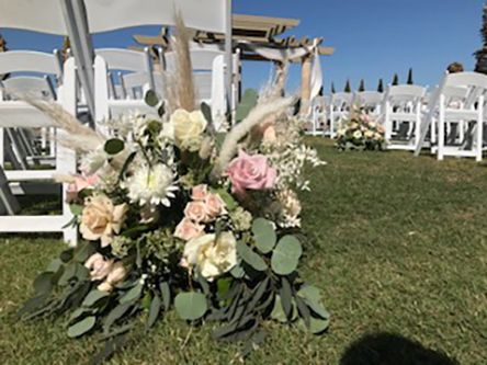 Using the aisle florals for the tops of tall centerpieces at the reception. Location: Horseshoe Bay Resort, Horseshoe Bay TX Aisle Florals, Horseshoe Bay Resort, Horseshoe Bay, Tall Centerpieces, Floral Ideas, Central Texas, Wedding Service, Event Design, Texas