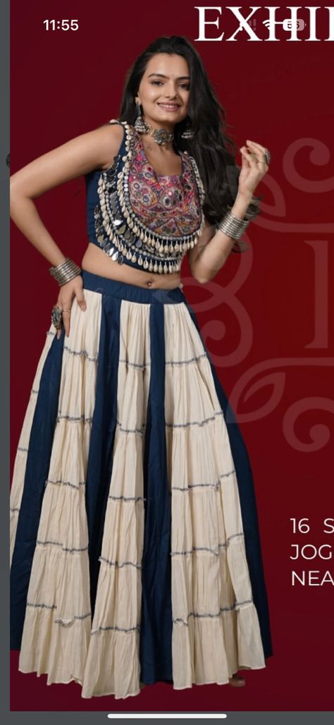 Navratri Outfits, Garba Outfit, Chaniya Choli Designs, Western Dresses For Girl, Garba Dress, Long Blouse Designs, Lehenga Saree Design, Navratri Dress, Lehenga Designs Simple