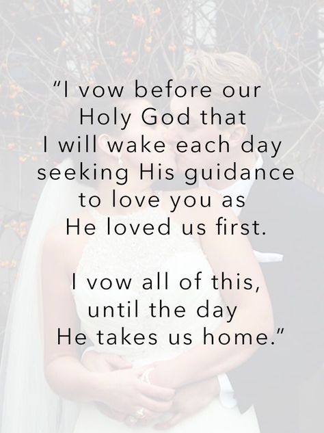 Christian Vows, Christian Wedding Vows, Godly Wedding, Vows To Husband, Watching Movies Together, Wedding Vowels, Wedding Vows Quotes, Anniversary Quotes For Boyfriend, Romantic Wedding Vows