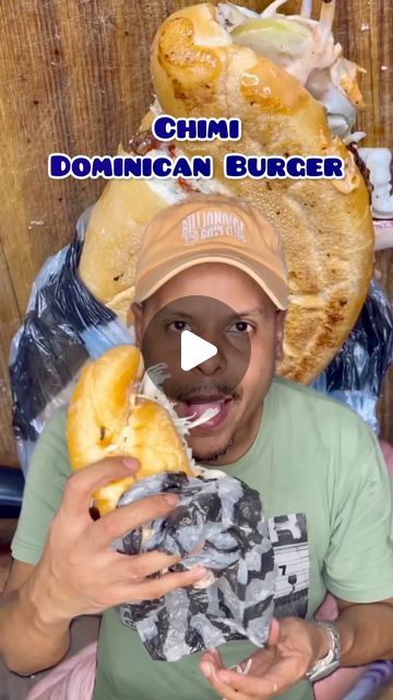 Jonas Portorreal on Instagram: "Chimi - Dominican Burger / 
Receta / video completo en YOUTUBE! 
Recipe/ Full video on YOUTUBE! 

#chimi #burger #sandwich #pan #hamburger" Dominican Burger, Chimi Burger, Dominican Chimi, Burger Sandwich, Fried Cheese, Dominican Food, Rican Food, Puerto Rican Recipes, Cheese Fries