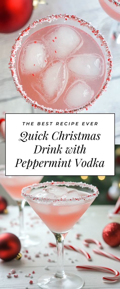 Image for Quick Christmas Drink with Peppermint Vodka Peppermint Cocktails Christmas Drinks, Drinks With Peppermint Vodka, Peppermint Vodka Drinks, Christmas Vodka Drinks, Whipped Vodka Drinks, Smirnoff Drinks, Christmas Cocktails Vodka, Easy Christmas Drinks, Peppermint Cocktail