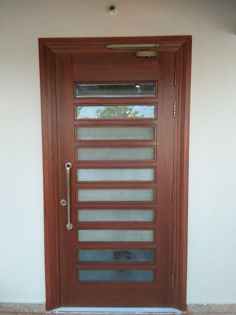 Double Door Design Wood Jali, Lcd Unit Design, Wood Screen Door, Small Modern Kitchens, Box Bed Design, House Window Design, House Main Door Design, Single Door Design, Front Door Design Wood