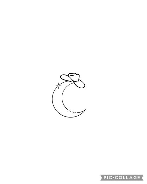 Minimal Cowboy Tattoo, Cow Tattoo Small, Cowboy Hat Tattoo, Cowboy Tattoo, Stetson Cowboy Hats, Lasso The Moon, Cowgirl Tattoos, Cowboy Tattoos, Forever Tattoo