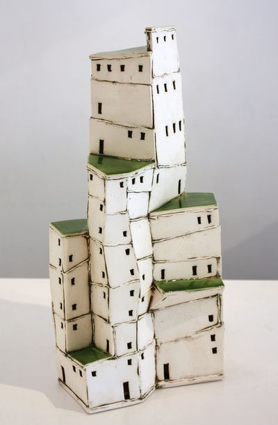 Clay Forms, Wal Art, Pottery Houses, Object Design, Architectural Sculpture, Cardboard Sculpture, Object Art, Clay Houses, Black Door