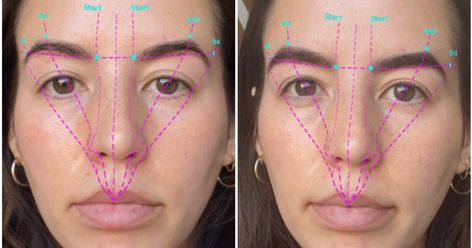 I Tried TikTok's Brow-Mapping Filter Hack: See the Photos | POPSUGAR Beauty Brow Mapping, Perfect Eyebrow Shape, Thick Brows, Brow Tinting, Popsugar Beauty, Perfect Eyebrows, Eyebrow Shape, Viral Tiktok, Growth Serum