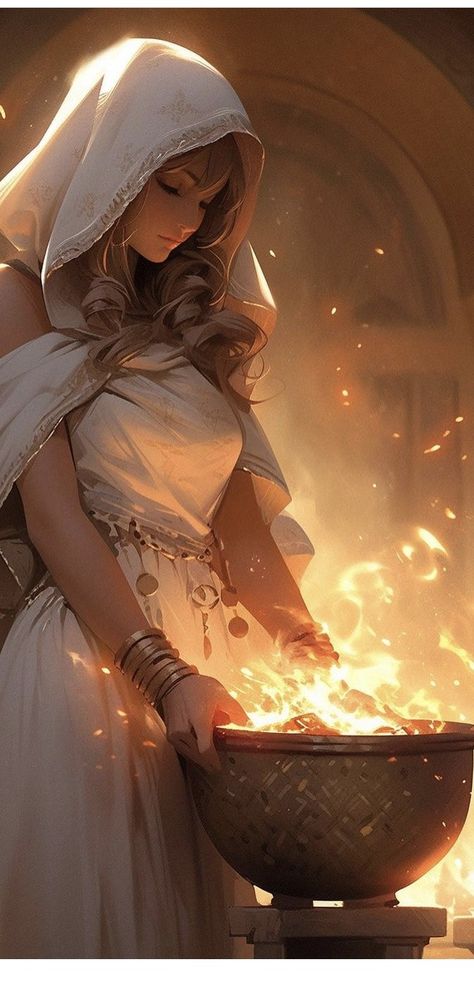 Greek Priestess Aesthetic, Dnd Priestess, Goddess Oc Art, Greek Priestess, Sun Priestess, Priestess Character Design, Fantasy Priestess, Dragon Priestess, Greek Dnd