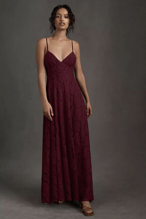 Women's Dresses On Sale | Anthropologie Melinda Dress, Black Tie Optional Wedding, Black Tie Event Dresses, Charlotte Dress, Eva Dress, Fame And Partners, Garnet Red, Black Tie Dress, Corded Lace