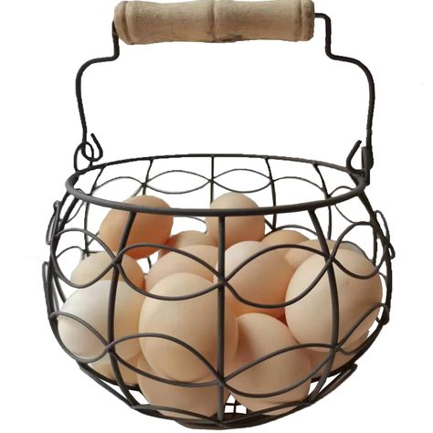 PRICES MAY VARY. Title: Round Chicken Wire Egg Baskets,Rusty Color,LINCOUNTRY Rustic Metal Egg Baskets For Fresh Eggs With Handle,Country Primitive Farmhouse Vintage Style gathering Storage Basket …. Product Type: Categories > Kitchen & Dining > Storage & Organization > Racks & Holders > Egg Baskets Egg Collecting Basket, Farmhouse Eggs, Egg Baskets, Backyard Coop, Wire Egg Basket, Collecting Eggs, Fresh Egg, Basket With Handle, Egg Storage