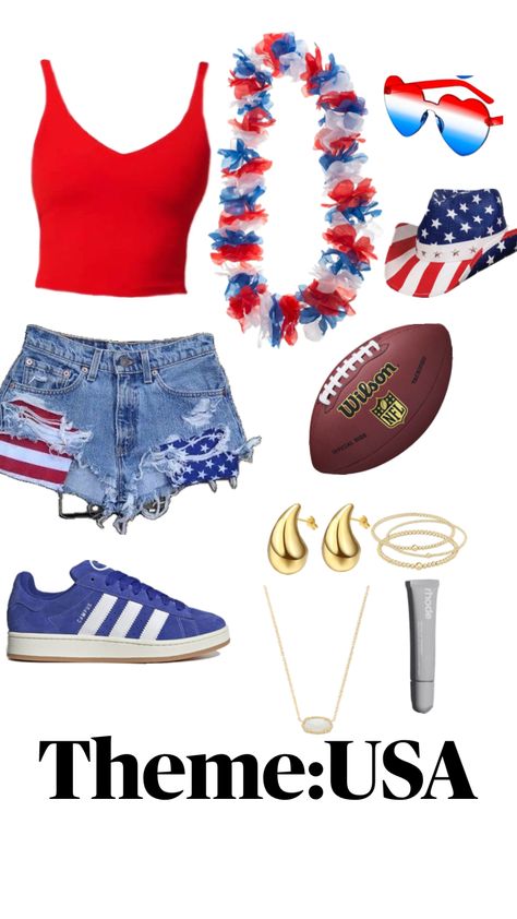 Usa Theme Outfit, Usa Country, Country Diy, Trendy Outfits For Teens, 4th Of July Outfits, Themed Outfits, Football Games, Choir, Outfits For Teens