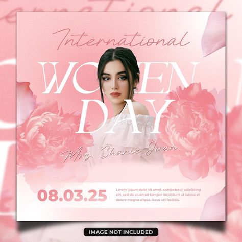 PSD womens day greeting card for social ... | Premium Psd #Freepik #psd #event #lady #woman #floral Post Design Ideas, Psd Icon, Design Graphics, Iconic Photos, Post Design, Media Post, Social Media Post, Greeting Card, Promotion