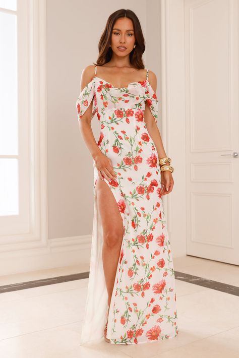 Off shoulder floral dress