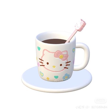 Sanrio Hello Kitty Icon, Food Icons Png, Food Icon Png, Png Imvu, 3d Aesthetic, Notebook Collage, Kitty Icon, 3d Things, Food Icon