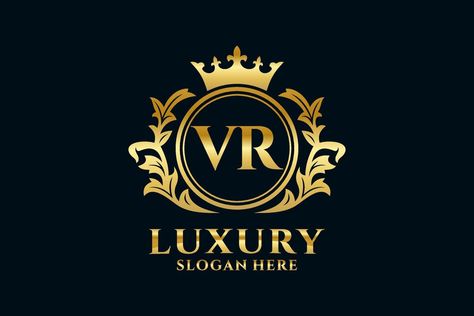 Initial VR Letter Royal Luxury Logo template in vector art for luxurious branding projects and other vector illustration. Vr Logo, Ra Logo, Hd Happy Birthday Images, Money Design, Luxury Logo Design, Logo Design Art, Initials Logo, Letter Logo Design, Logo Banners