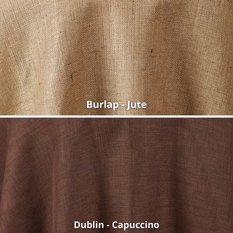 Experience the perfect blend of rustic elegance with faux burlap jute and Dublin cappuccino fabric – where the rich texture of burlap meets the timeless charm of linen, without any of the drawbacks. Elevate your decor with a touch of nature's warmth and a dash of sophistication. It's a seamless fusion for every occasion. #darnel #darnelfabrics #qualityfabrics Rustic Elegance, Rich Textures, Cappuccino, Dublin, Fabric Color, Burlap, Texture, Fabric, Color