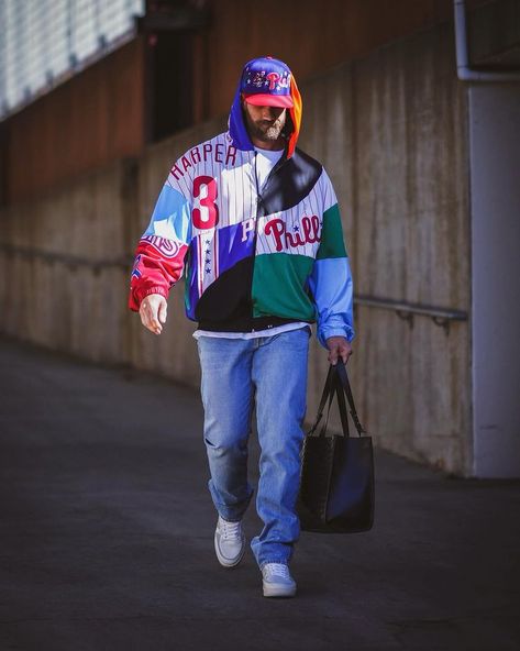 Bryce Harper Opening Day drip 🔥 (via @phillies) | Instagram Bryce Harper Phillies, Baseball Pictures, Bryce Harper, Opening Day, Philadelphia Phillies, Happy Thanksgiving, Massachusetts, Philadelphia, Mlb