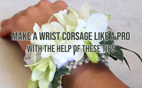 Diy Corsage Wristlet, Make A Wrist Corsage, Corsage Wedding Mother, Diy Wrist Corsage, Wristlet Corsage, Wrist Corsage Wedding, Nightmare Before Christmas Wedding, Wrist Corsage Prom, Small Wedding Bouquets