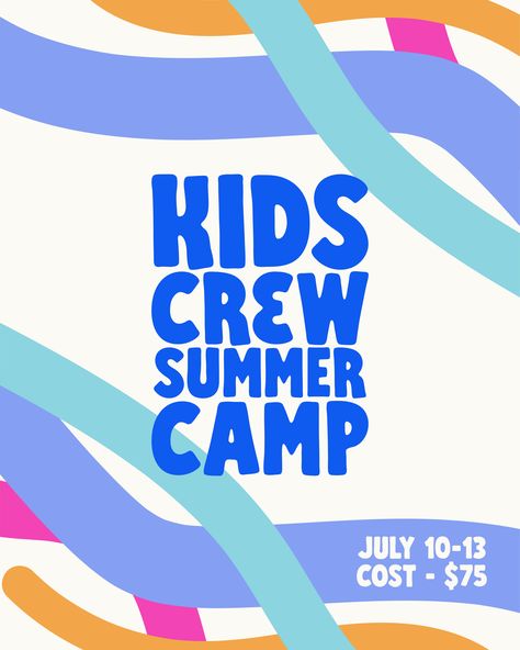 Summer Camp Social Media Posts, Summer Camp Graphic Design, Kids Ministry Design, Kids Summer Camp, Church Branding, Verse Design, 18th Anniversary, Student Ministry, Church Camp