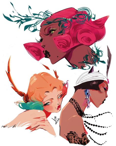 Flapper Girl, Sirens, Character Inspiration, Digital Illustration, Cool Art, Character Art, Character Design, Zelda Characters, Drawings