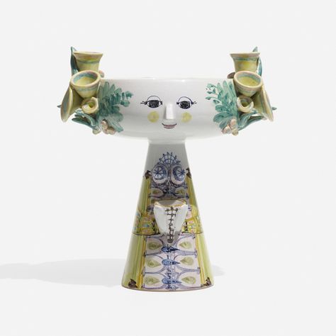 Ceramic Vases Design, Bjorn Wiinblad, Danish Ceramics, Face Vase, Ceramic Figures, Ceramic Vessel, Vase Design, Ceramic Design, Ceramic Clay