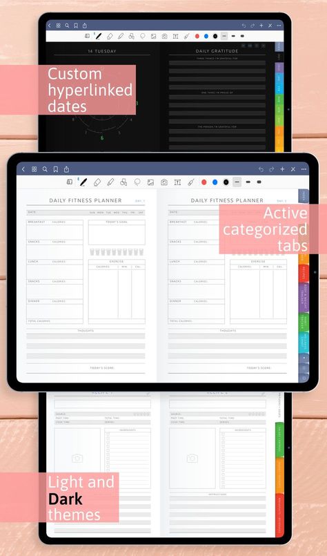 Chose this digital Workout Planner template and get started. Ready to get started with the digital planning to take your planning experience to the next level and make the most of your iPad or Android tablet? It comes use with Xodo, Goodnotes, Notability and Noteshelf. #fitness #digital #daily #journal #planner Digital Fitness Planner, Weekly Fitness Planner, Weekly Budget Planner, Diary Template, Weekly Menu Planners, Planner Apps, Week Schedule, Notebook Templates, 2024 Planner