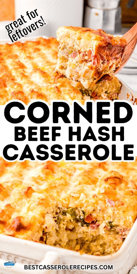 Cornbeef And Hashbrowns, Corned Beef Hashbrowns, Corn Beef Hash Recipe, Corned Beef Hashbrown Casserole, St Patrick’s Day Breakfast, Beef Hashbrown Casserole, Beef Hashbrown, Cornbeef Hash, Corned Beef Casserole