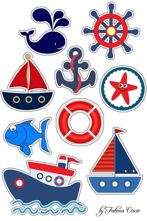 Nautical Printables, Sailor Birthday, Sailor Theme, Nautical Birthday, Birthday Cake Topper Printable, Nautical Party, Nautical Baby, Nautical Theme, Cake Toppers