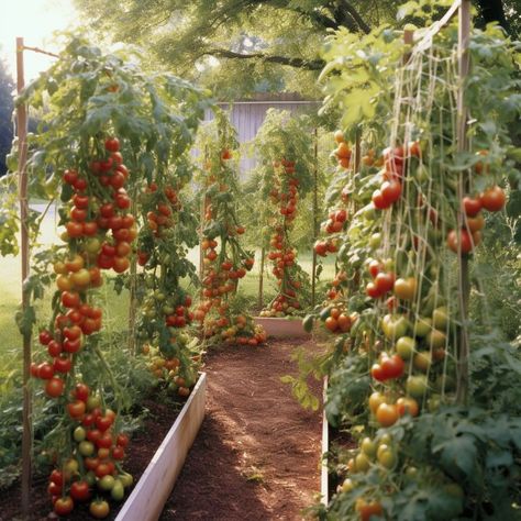 How to build a tomato trellis (step-by-step guide) Biodynamic Garden, Tomato Trellis, Backyard Vegetable Gardens, Tomato Garden, Home Vegetable Garden, Home Landscaping, Vegetable Garden Design, Pantry Design, Garden Trellis