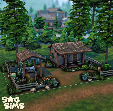 Sims 4 Ranch Interior, Sims 4 Rv House, Micro Cabin, The Sims 4 Lots, Sims 4 Challenges, Sims 4 House Building, Sims Building, House Hunters, Sims House Design