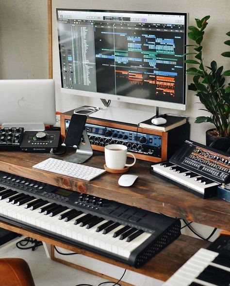 What Is Sound, Home Studio Desk, Home Recording Studio Setup, Recording Studio Setup, Home Studio Ideas, Home Music Rooms, Acoustic Foam, Audio Studio, Recording Studio Design