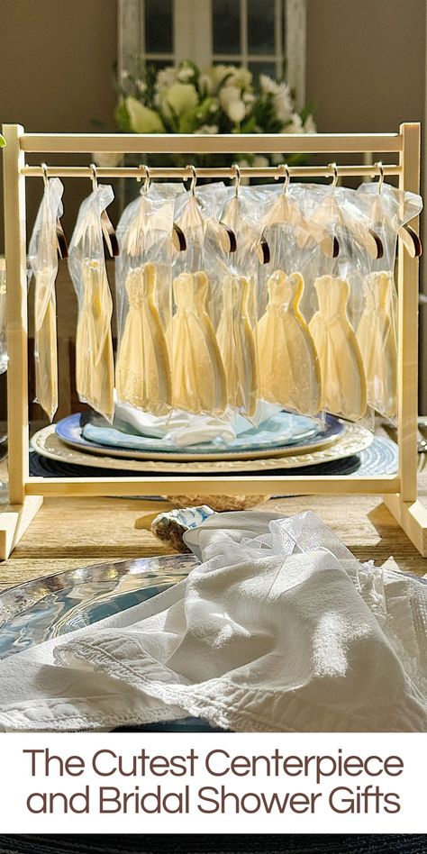 Thoughtful Bridal Shower Gifts, Pearl Bridal Shower, Dress Rack, Bridal Shower Tables, Diy Wedding Dress, Bridal Shower Centerpieces, Unique Bridal Shower, Wooden Dolls, Wedding Dress Shopping