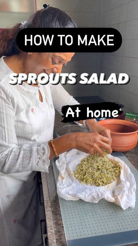 Summer Sprouts salad recipe Sprouts (please refer to my other video on how to make sprouts) Dice the following (you can add any veggies… | Instagram How To Make Sprouts, Salad Presentation, Alfalfa Sprouts, Sprouts Salad, Raw Mango, Sprout Recipes, Easy Salad Recipes, Roasted Peanuts, Indian Cooking