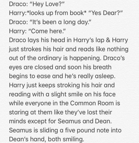 The only thing wrong with this is that Harry never reads 😂 Drarry Lemon, Darry Ship Headcanon, Draco X Harry Hard, Hp Ships, Citate Harry Potter, Funny Harry Potter Jokes, Harry Potter Memes Hilarious, Gay Harry Potter, Harry Potter Feels