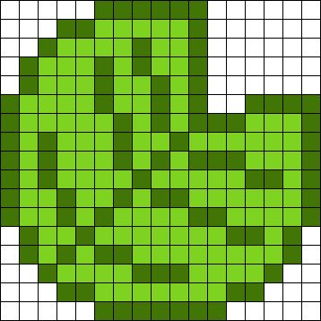 Pixel Lily Pad, Lilypad Pixel Art, Lily Pad Pixel Art, Perler Bead Leaf, Seed Bead Frog Pattern, Minecraft Lilypad, Perler Frog, Frog Perler Bead Pattern, Frog Kandi