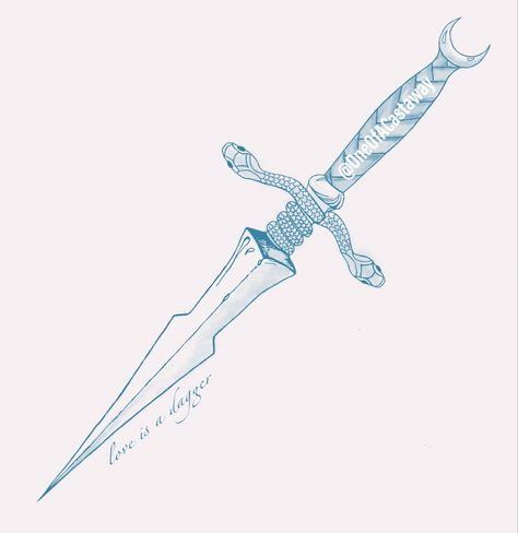 Caraval Inspired Tattoos, Loki Dagger Tattoo, Loki Knife, Dagger Sketch, Loki Tattoos, Loki Dagger, Corazon Tattoo, Kai Core, Loki Tattoo