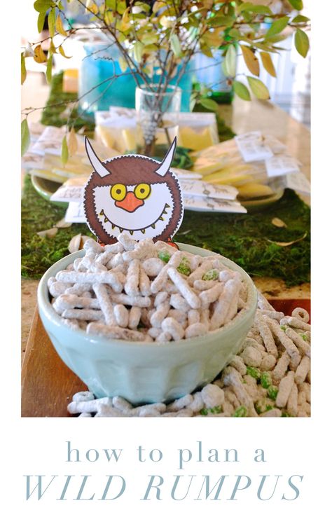 Everything you need to know about planning a Where The Wild Things Are themed Wild Rumpus birthday party! Wild Things Party, Bday Stuff, Turtle Birthday Parties, Wild Rumpus, Wild Birthday Party, Wild Man, Boys First Birthday Party Ideas, Party Food Dessert, Teddy Bear Birthday