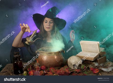 Witch Making Potion, Making Potions, Witch Aesthetic, Witches Brew, Reference Images, Photo Reference, Halloween Witch, Pose Reference, Photo Image