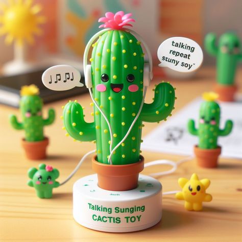 This cactus toy is a fun and interactive companion for children. She not only dances, but also repeats what you say and sing, making it a versatile and addictive toy. The design of the cactus is cute and colorful, attractive for children of all ages. This talking and singing cactus toy is sure to bring hours of fun and laughter. Cactus Toy, Dancing Cactus, Baby Songs, Interactive Toys, Toy Figures, Baby Toys, Dancing, Cactus, Singing